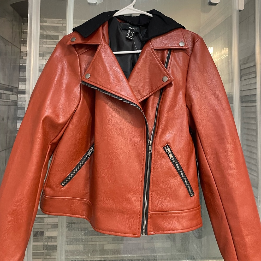 Faux Leather Moto Jacket